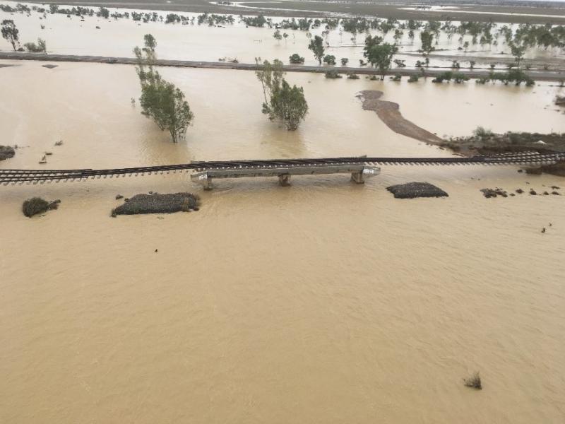 Julia Creek rail flooding